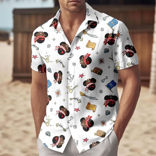 Discover Disney Pirates Cruise Button Shirts/Shirt, Disney Pirates of Caribbean Shirt, Pirate's Life, Mickey and Minnie Disney Cruise Shirt