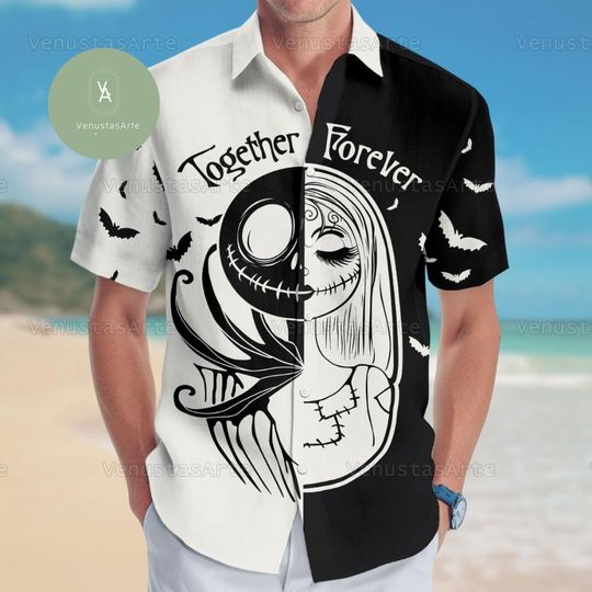 Discover Jack And Sally Shirt, Jack Sally Button Shirt, Jack And Sally Button Shirt, Skellington Shirt, Disney Couple Shirt, Button Down Shirt