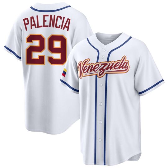Discover Daniel Palencia White Baseball Jersey,Venezuela 2026 World Baseball Classic,Men's/Youth size Limited Stitched Shirt