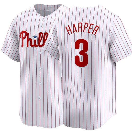 Discover Custom  Philadelphia  Baseball Jersey #3 Bryce Harper,Men's/Youth White 2026
