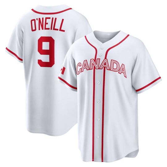 Discover Canada  Baseball Jersey# 9  Tyler O'Neill ,Men's/Youth White 2026 World Baseball Classic