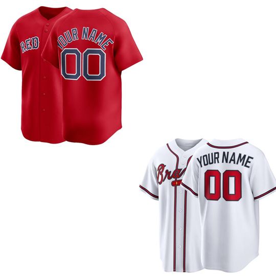 Discover Custom  Boston  Baseball Jersey # 00 Pick-A-Player,Men's/Youth  2026