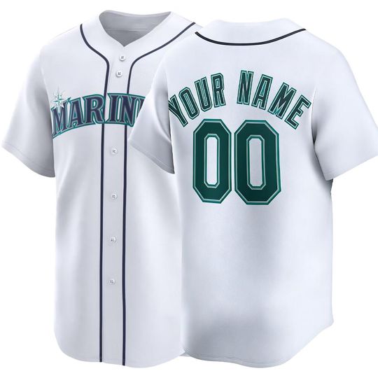 Discover Custom  Seattle  Baseball Jersey # 00 Pick-A-Player,Men's/Youth White 2026