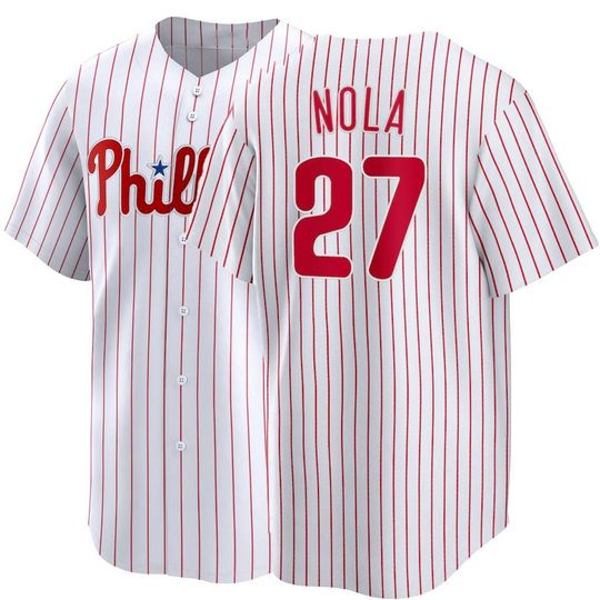 Discover Custom  Philadelphia  Baseball Jersey # 27  Aaron Nola ,Men's/Youth White 2026