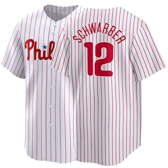 Discover Custom  Philadelphia  Baseball Jersey # 12 Kyle Schwarber ,Men's/Youth White 2026
