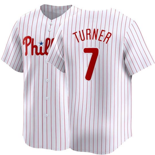 Discover Custom  Philadelphia  Baseball Jersey #7 Trea Turner,Men's/Youth White 2026