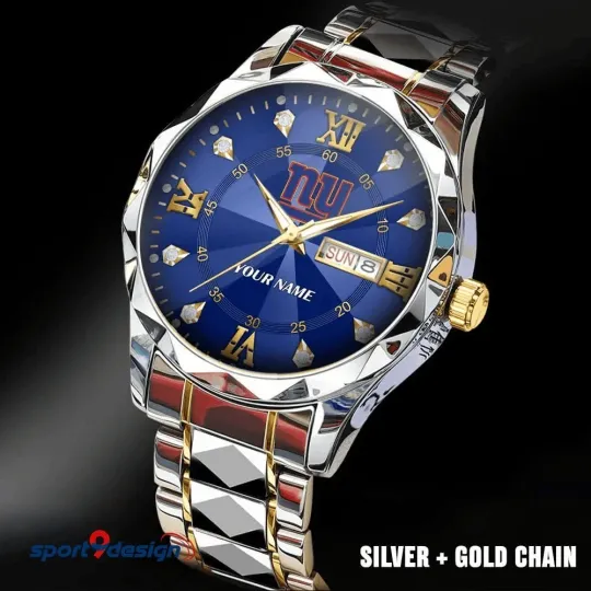 Discover Personalized New York Football Giantss Team Men Alloy Luxury Quartz Watch Gift