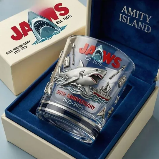 Jaws 50Th Anniversary Limited Edition Whiskey Glass