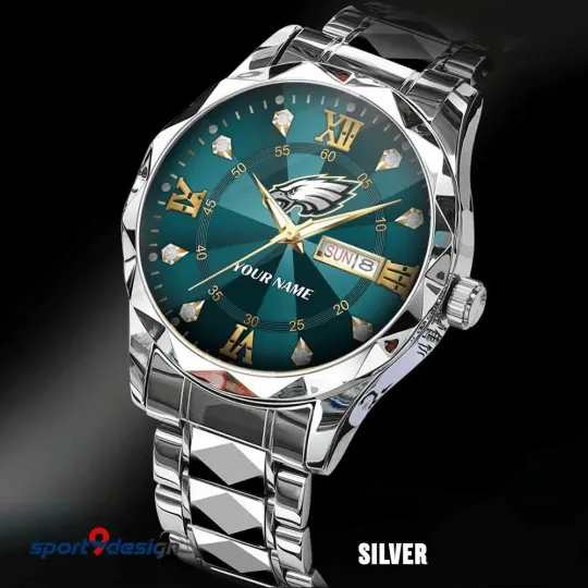 Discover Personalized Philadelphia Football Eagless Team Men Alloy Luxury Quartz Watch
