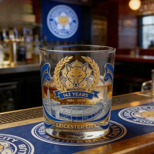 Discover Leicester City Fc 142 Years Commemorative Whiskey Glass