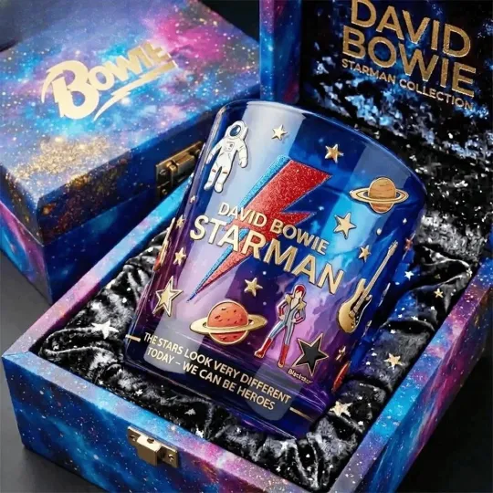 Discover David Bowiie 1972 Starman Commemorative Edition Whiskey Glass
