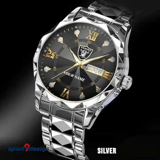 Discover Personalized Las Vegas Football Raiderss Team Men Alloy Luxury Quartz Watch Gift
