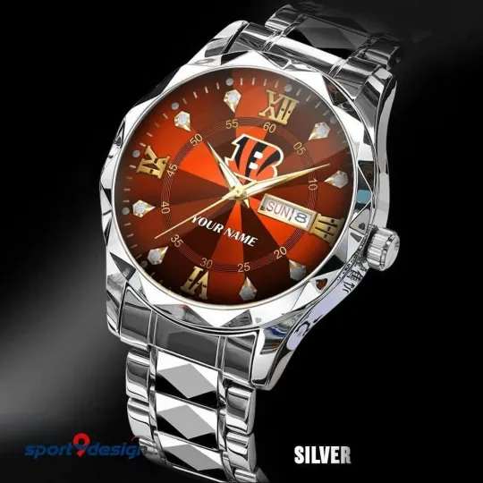 Discover Personalized Cincinnati Football Bengalss Team Men Alloy Luxury Quartz Watch