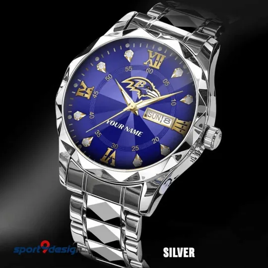 Discover Personalized Baltimore Football Ravenss Team Men Alloy Luxury Quartz Watch Gift