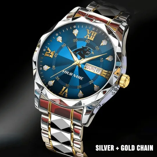 Discover Personalized Carolina Football Pantherss Team Men Alloy Luxury Quartz Watch Gift