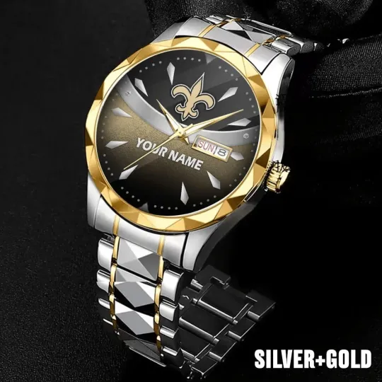 Discover Personalized New Orleans Football Saintss Team Men Alloy Luxury Quartz Watch