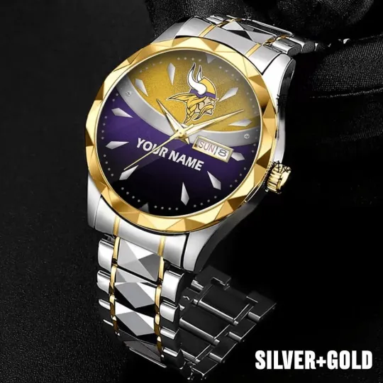 Discover Personalized Minnesota Football Vikingss Team Men Alloy Luxury Quartz Watch Gift