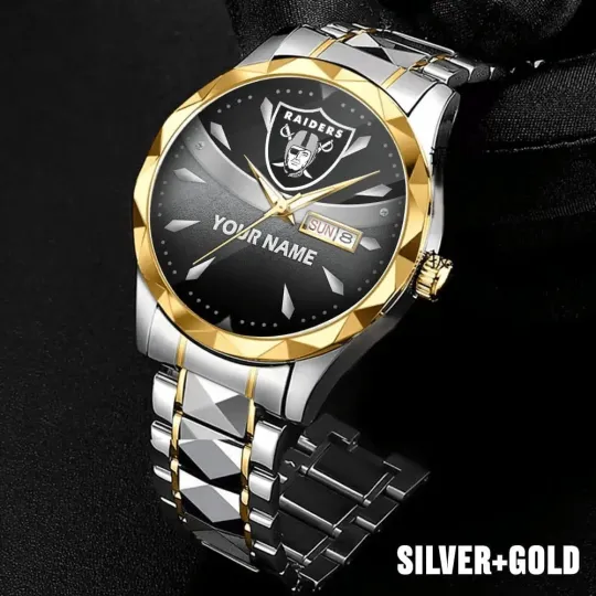 Discover Personalized Las Vegas Football Raiderss Team Men Alloy Luxury Quartz Watch Gift