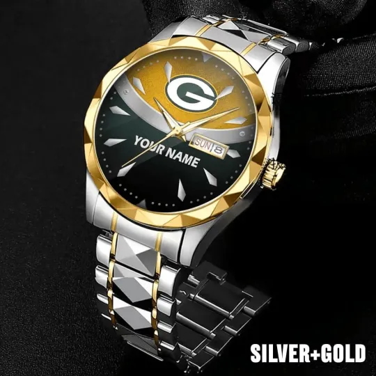 Discover Personalized Green Bay Football Packerss Team Men Alloy Luxury Quartz Watch Gift