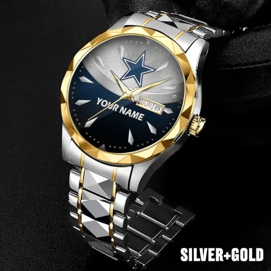 Discover Personalized Dallas Football Cowboyss Team Men Alloy Luxury Quartz Watch Gift