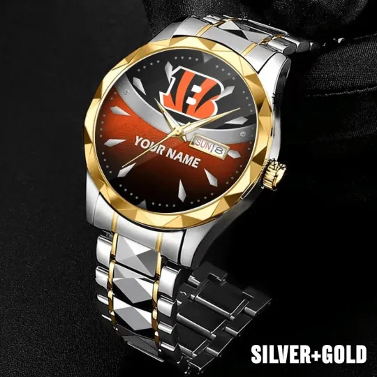 Discover Personalized Cincinnati Football Bengalss Team Men Alloy Luxury Quartz Watch