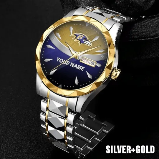 Discover Personalized Baltimore Football Ravenss Team Men Alloy Luxury Quartz Watch Gift