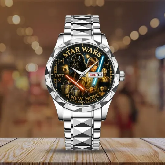 Discover Personalized Star Wars 50th Years Anniversary Men Alloy Luxury Quartz Watch Gift