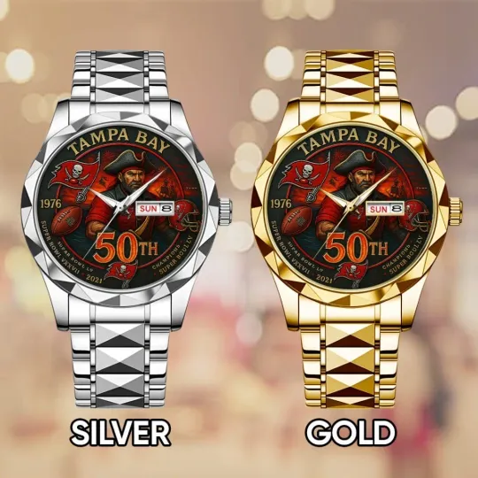 Discover Personalized Tampa Bay Football Buccaneerss Team Men Alloy Luxury Quartz Watch