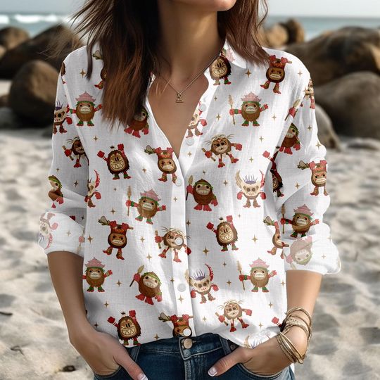 Discover Disney Moana Kakamora Blouse Casual Shirt, Cute Coconut Pirate Blouse Shirt, Moana Movie Shirt, Disney Villain Gift, Gift For Her
