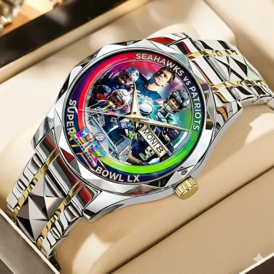 Discover Personalized Seattle Football Seahawkss Team Men Alloy Luxury Quartz Watch Gift