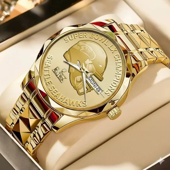 Discover Personalized Seattle Football Seahawkss Team Men Alloy Luxury Quartz Watch Gift