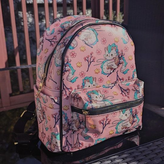 Discover Haku Dragon Anime Spirited Away Inspired Mini Backpack, Bag