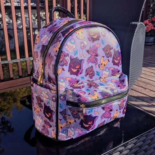 Gengar, Mimikyu, Mismagius, Litwick, Drifloon, Ghost PKM Inspired Mini Backpack