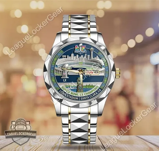 Discover Seattle Football Seahawkss Team Men Alloy Luxury Quartz Watch Gift