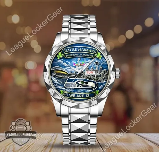 Discover Seattle Football Seahawkss Team Men Alloy Luxury Quartz Watch Gift