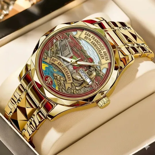 Discover San Francisco Football 49erss Team Men Alloy Luxury Quartz Watch
