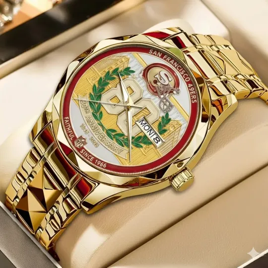 Discover San Francisco Football 49erss Team Men Alloy Luxury Quartz Watch