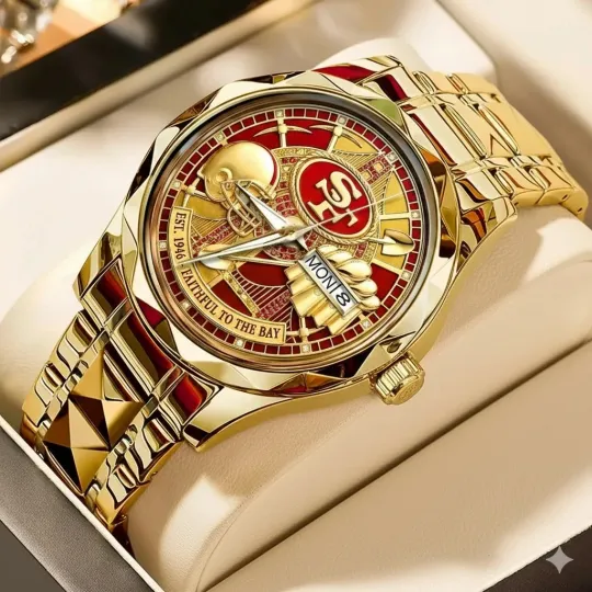 Discover San Francisco Football 49erss Team Men Alloy Luxury Quartz Watch