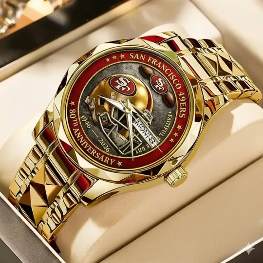 Discover San Francisco Football 49erss Team Men Alloy Luxury Quartz Watch