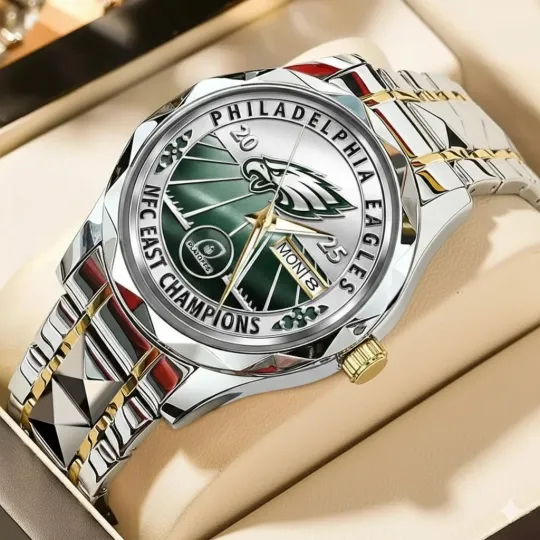 Discover Philadelphia Football Eagless Team Men Alloy Luxury Quartz Watch