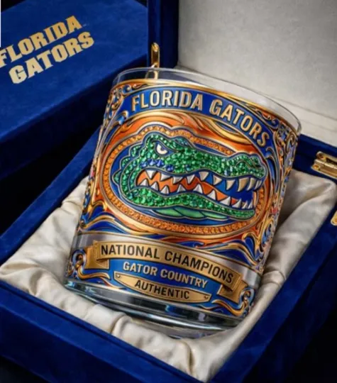 Discover Gators National Champions Gator Country Authentic Whiskey Glass