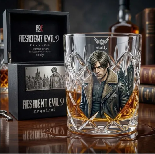 Discover Resident Evil 9 Requiem Whisky Glass