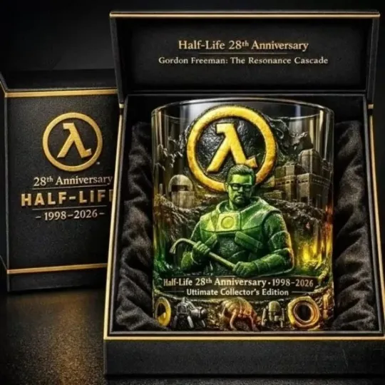Half Life 28Th Anniversary Whiskey Glass