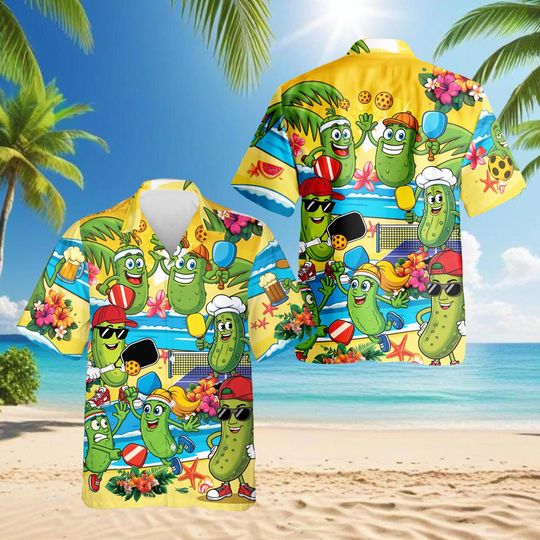 Discover Theres No Sorry In Pickleball Hawaiian Shirt, Funny Pickleball Aloha Shirt, Unisex Summer Outfit, Sports Beach Shirt