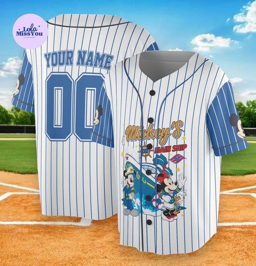 Discover Custom Mickey Minnie Cruise Baseball Jersey Shirt, Family Trip Matching Outfit Gift