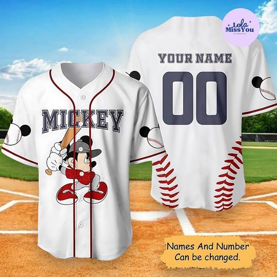 Discover Personalized Baseball Jersey Shirt, Custom Name Number Sports Tee, Cartoon Mascot Baseball Top, Unisex Fan Gift