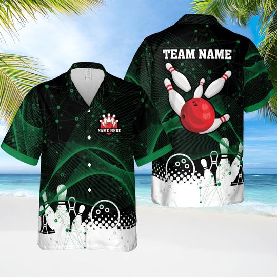 Discover Personalized Bowling Hawaiian Shirt, Custom Bowling Shirts, Retro Bowling Shirts, Bowling Lover Gifts, Bowling Shirts, Bowling Tournament