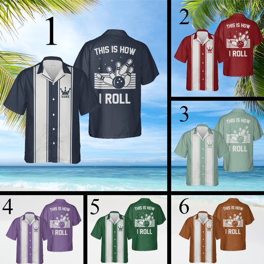 Discover Personalized Bowling Hawaiian Shirt, This Is How I Roll Bowling Shirt, Custom Bowling Shirts, Retro Bowling Shirts, Bowling Lover Gifts