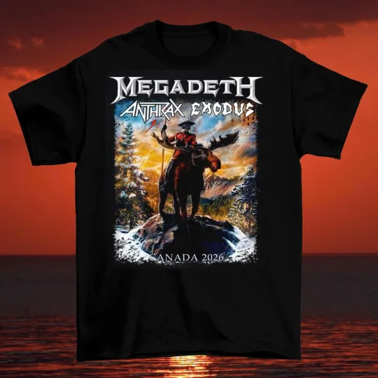 Discover Megadeth Exodus Canada Tour 2026 T Shirt