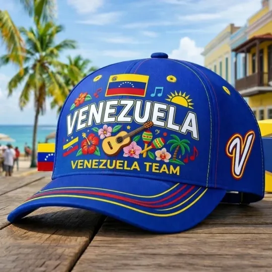 Discover Venezuela Baseball 2026 W AOP Cap